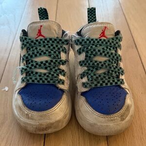 Nike Jordan Kids Blue and White Sneakers